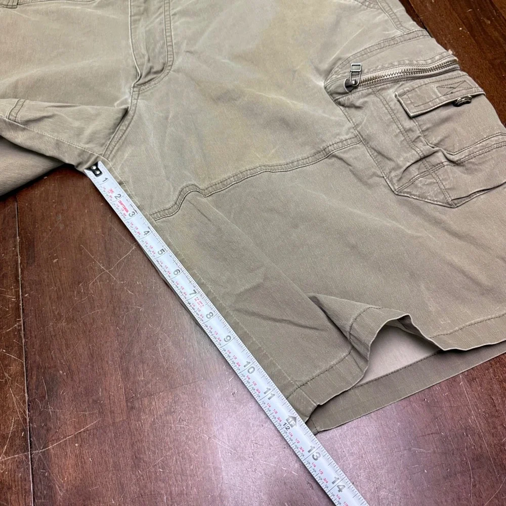 KUHL Cargo Shorts Mens 40 Green Vintage Patina Dye Utility Hiking 12
